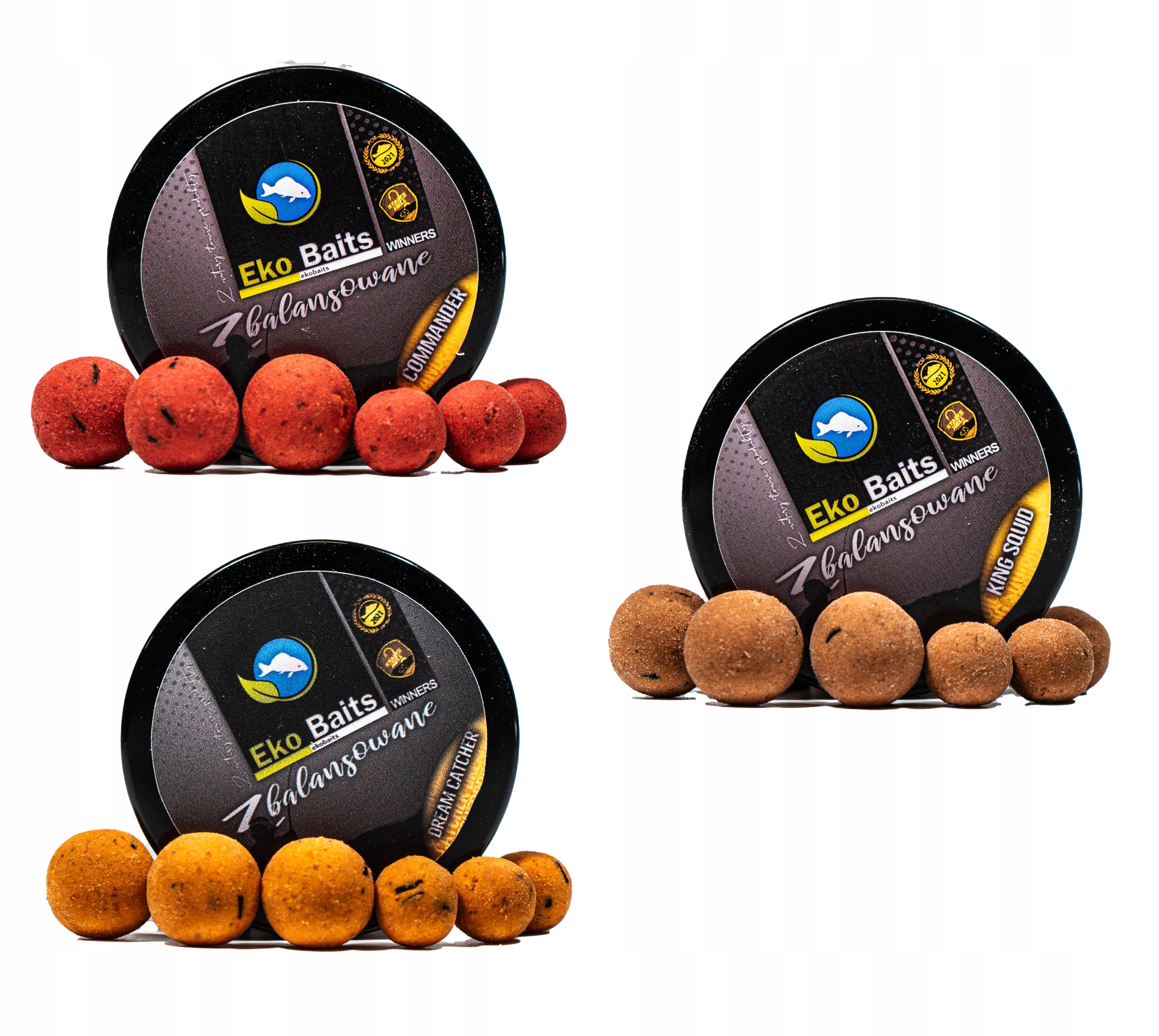 Kuličky vyvážené pro kapry Wafters 15/20 mm Eko Baits Sada 3x kaprové