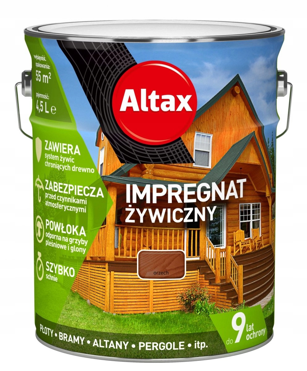 ALTAX IMPREGNAT ŻYWICZNY DO DREWNA 4,5L ORZECH