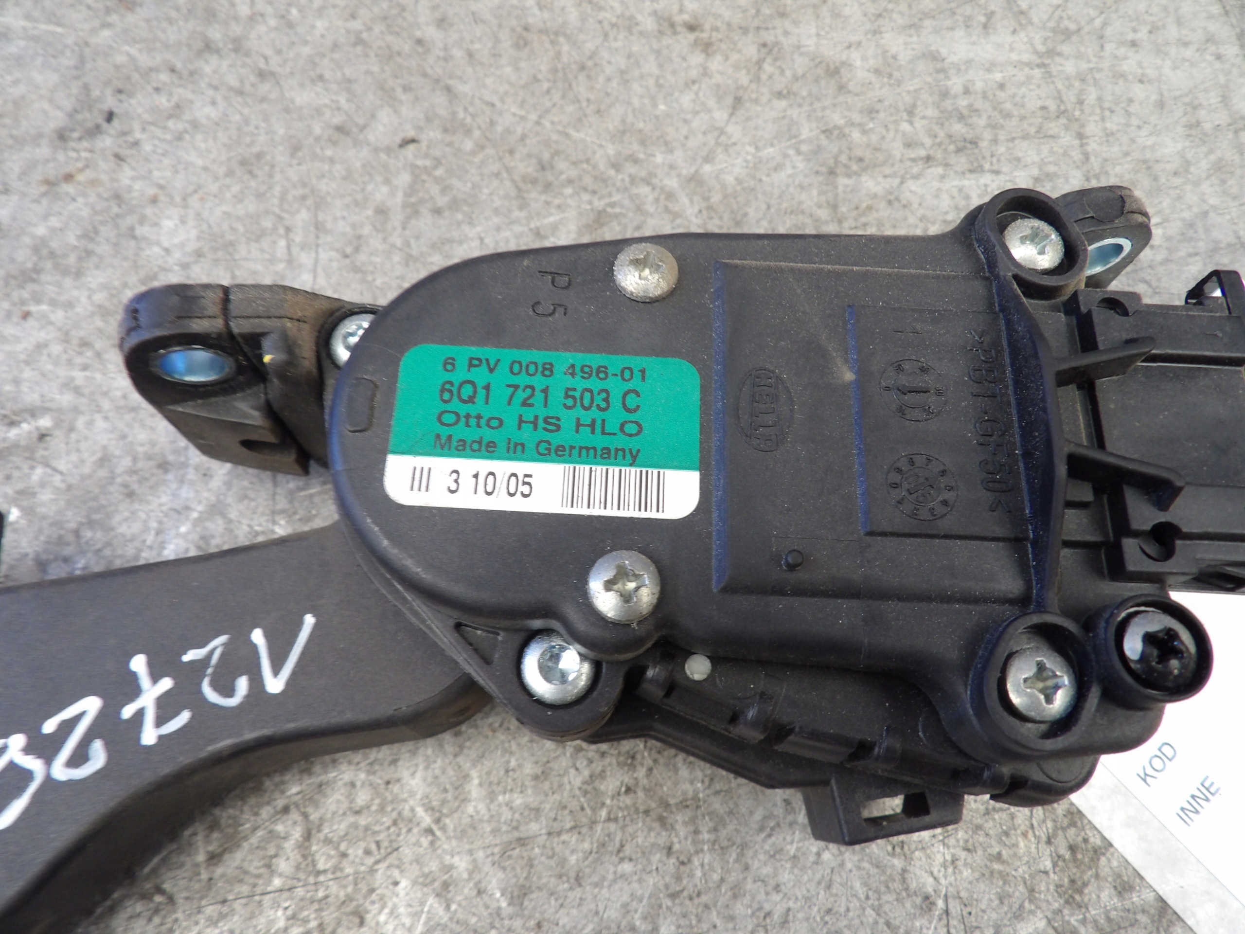 VW Polo 9N accelerator pedal