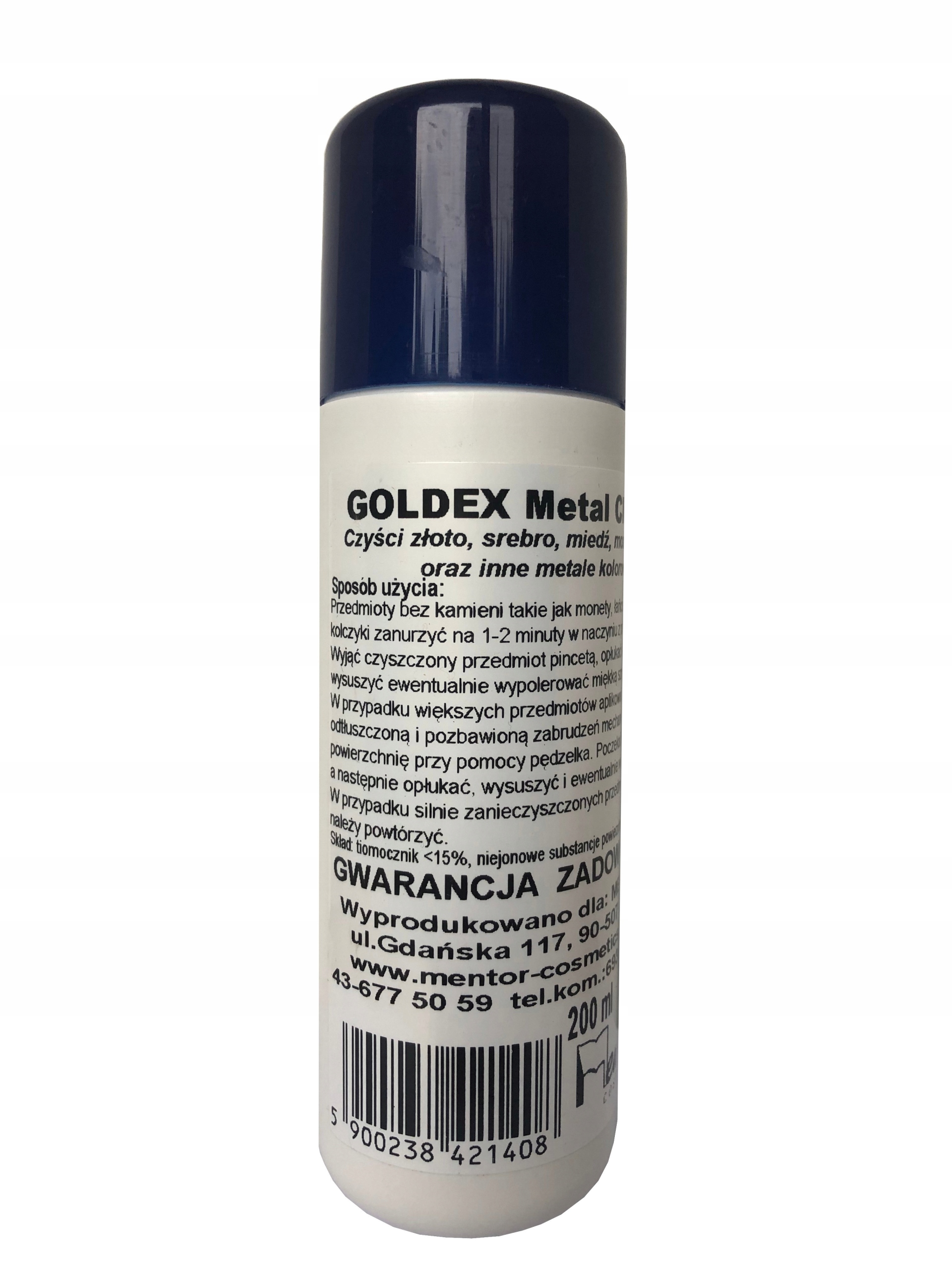 PŁYN DO CZYSZCZENIA ZŁOTA SREBRA MIEDZI MOSIĄDZ GOLDEX METAL CLEANER MENTOR