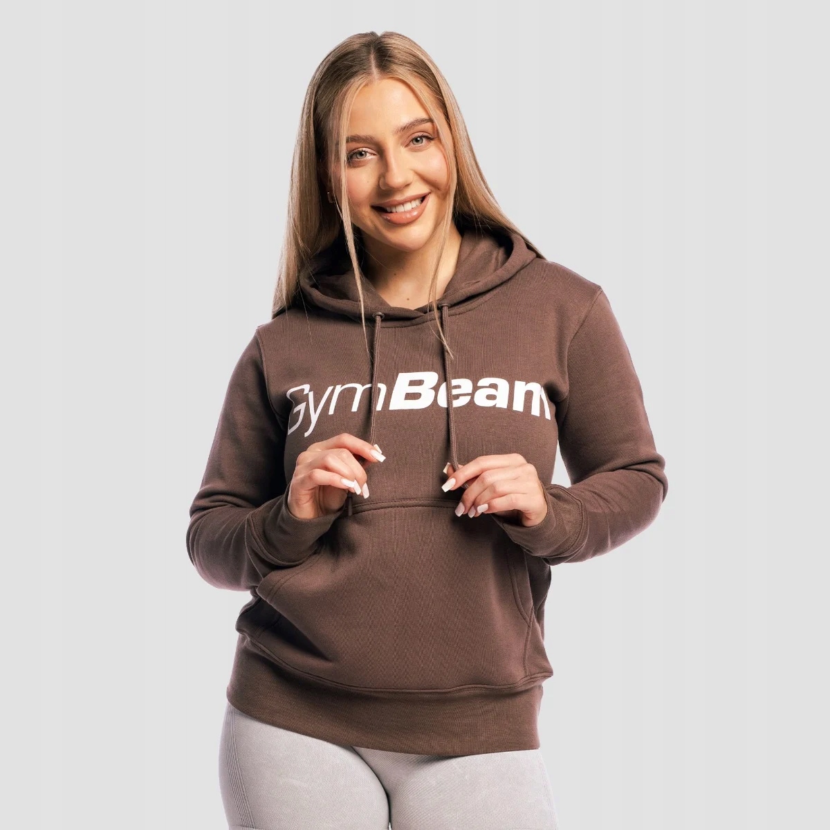 GymBeam Damska bluza z kapturem Athlete Cocoa XL