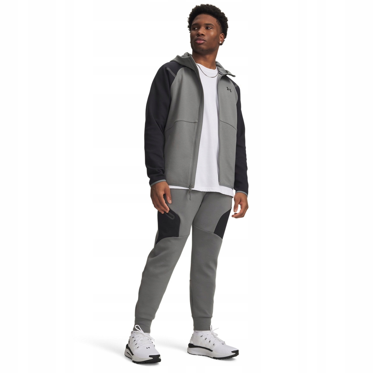 Męskie spodnie treningowe Under Armour Ua Unstoppable Flc Jgr Eu Szary L