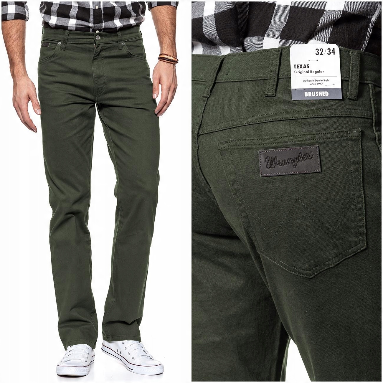 

Wrangler Texas Męskie Spodnie Jeansowe W33 L32