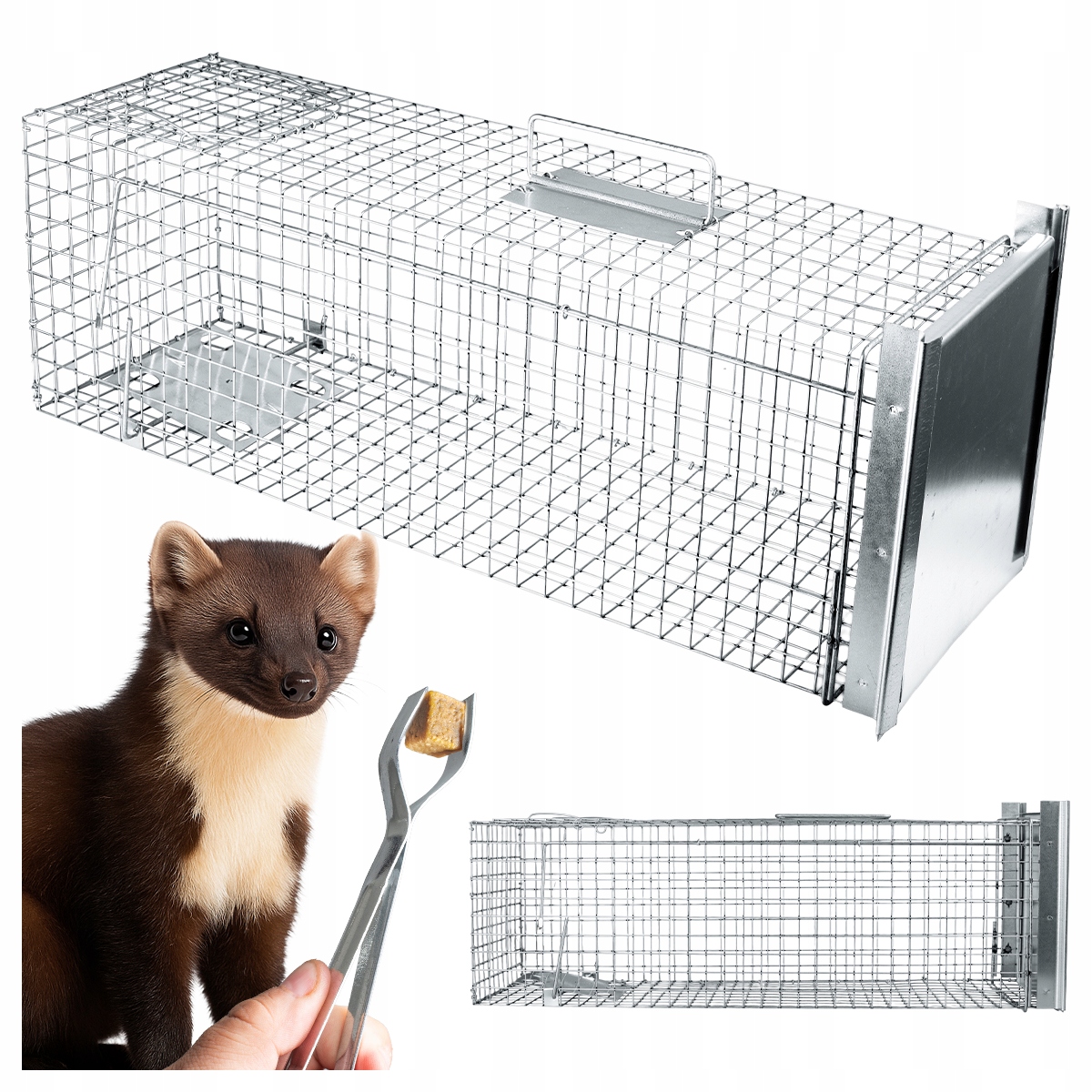 Pułapka Na Kuny Szczury Koty Zwierzęta Ocynk Gratisy Zanęta 82x26x26cm