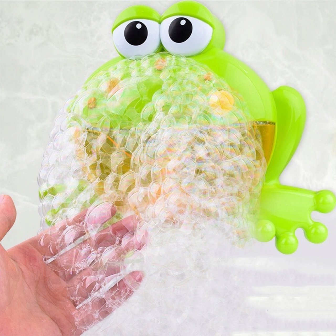 ŻABA BĄBELKOWA DO ROBIENIA PIANY KĄPIELI WANNY WODY Z MELODYJKAMI ZABAWKA Szerokość produktu 25 cm