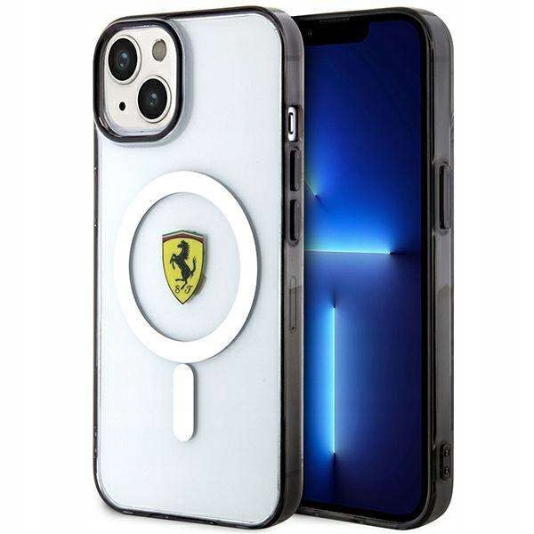 Zadní Kryt Ferrari pro Apple iPhone 14 Plus Outline bezbarvý