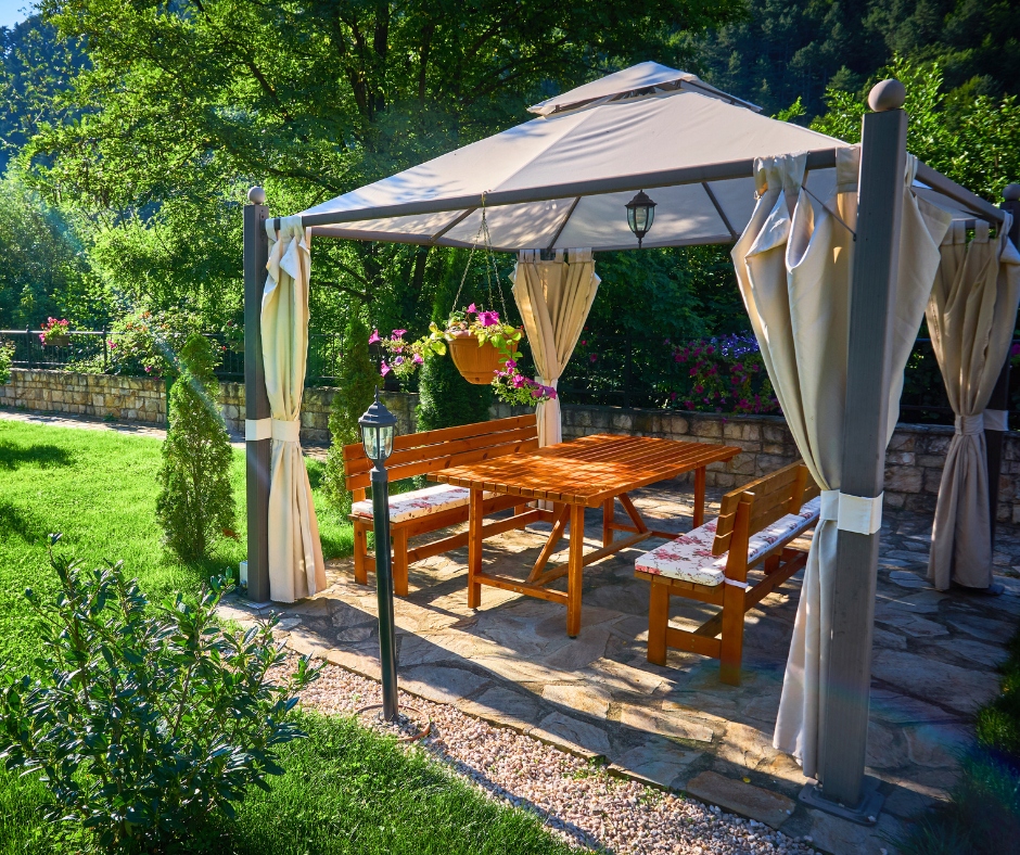 Zasłona ogrodowa wodoodporna 155x200 cm JASNY BEŻ zasłony na taras altanę Wysokość 2 m