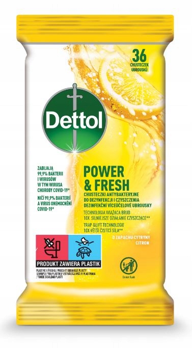 

Dettol Chusteczki antybakteryjne cytryna 36 szt
