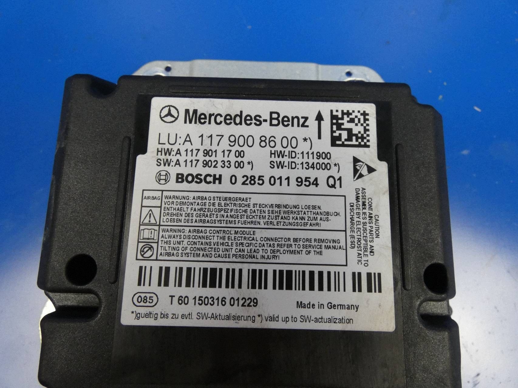MERCEDES CLA W117 W176 modulo SENSOR airbag aria AIR BAG