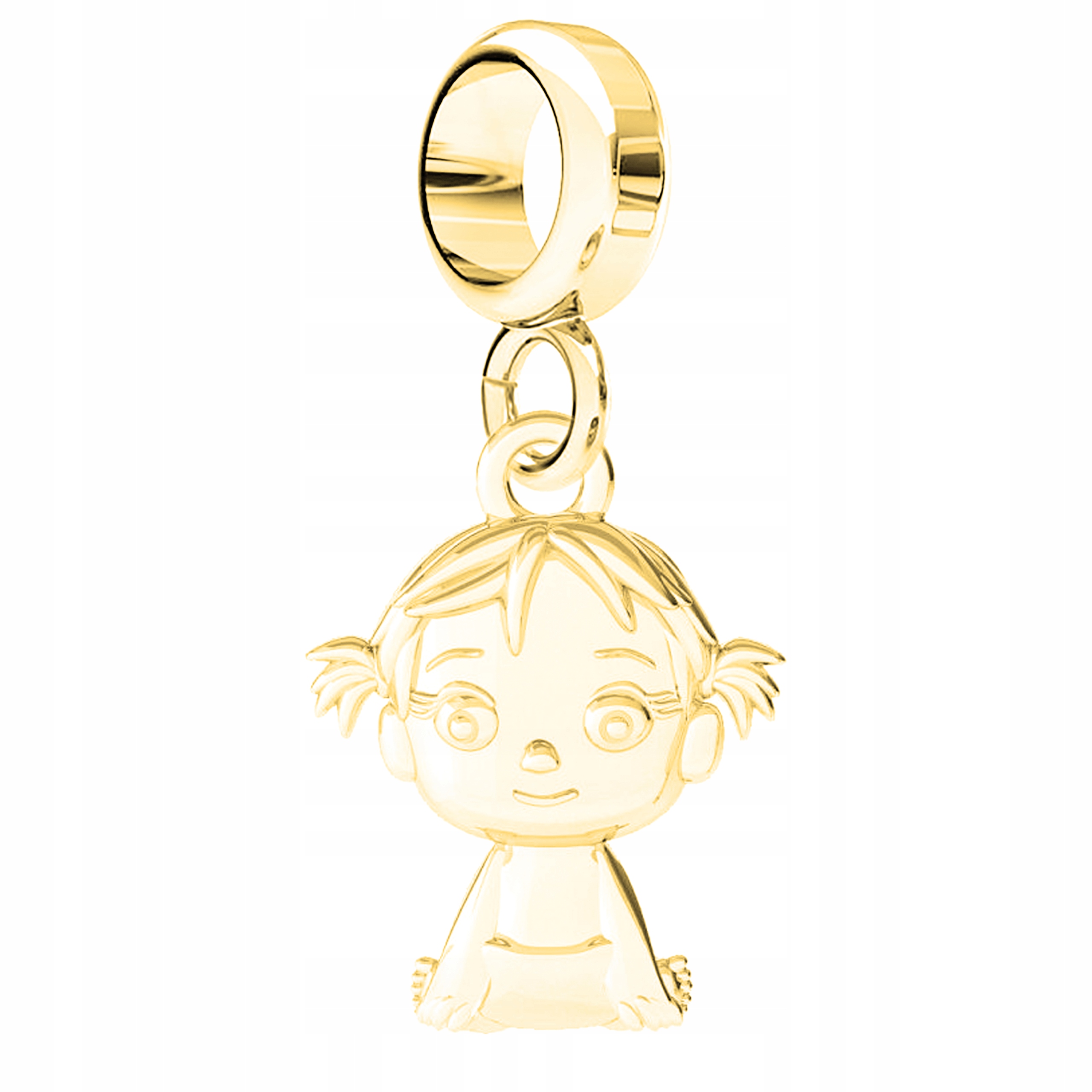 Charms Zlatá dívka Family Rodina Dítě Dcera Miminko Stříbro 925