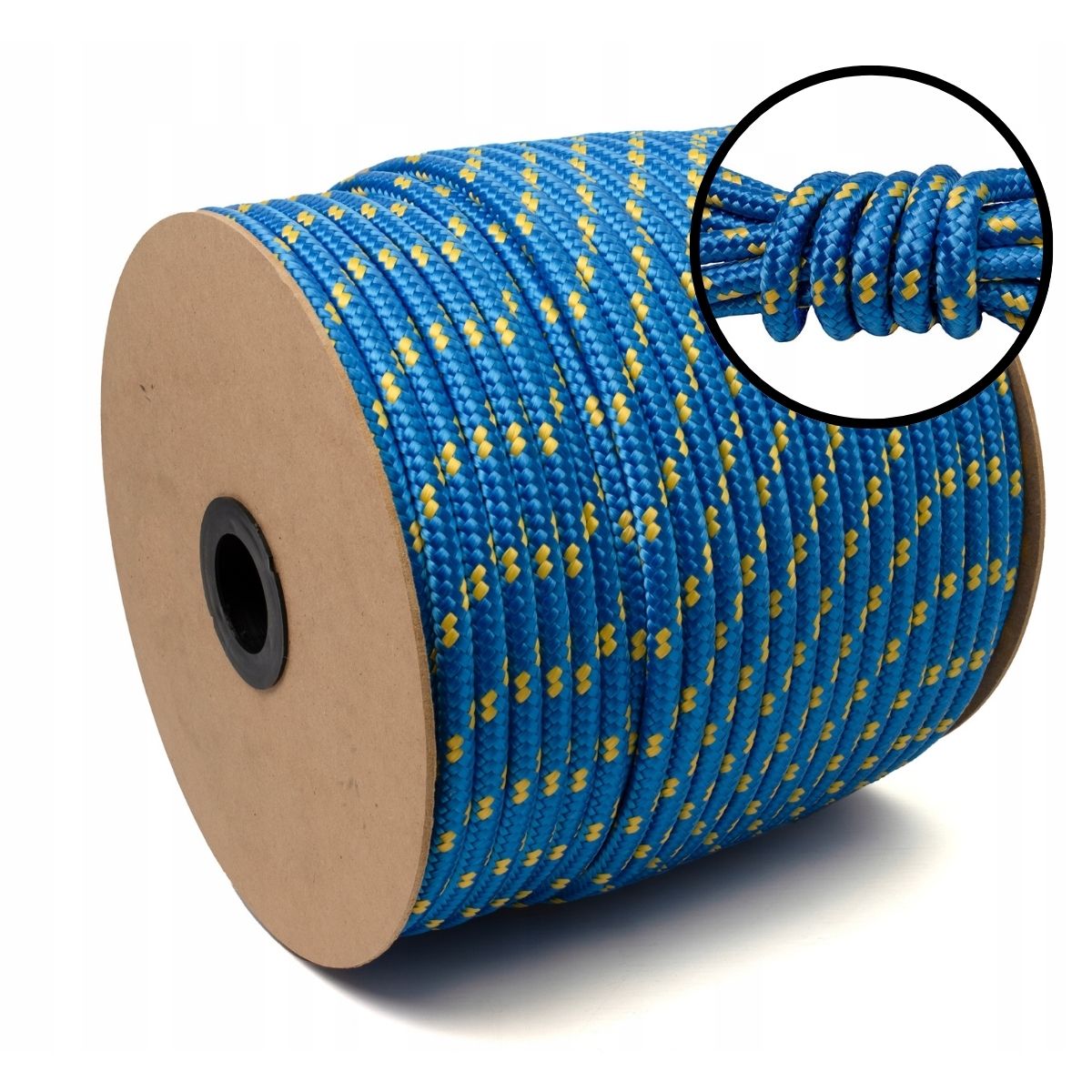 Polypropylenové lano Pletené lano Silné 8 mm 100 M Šňůra Odolné lano