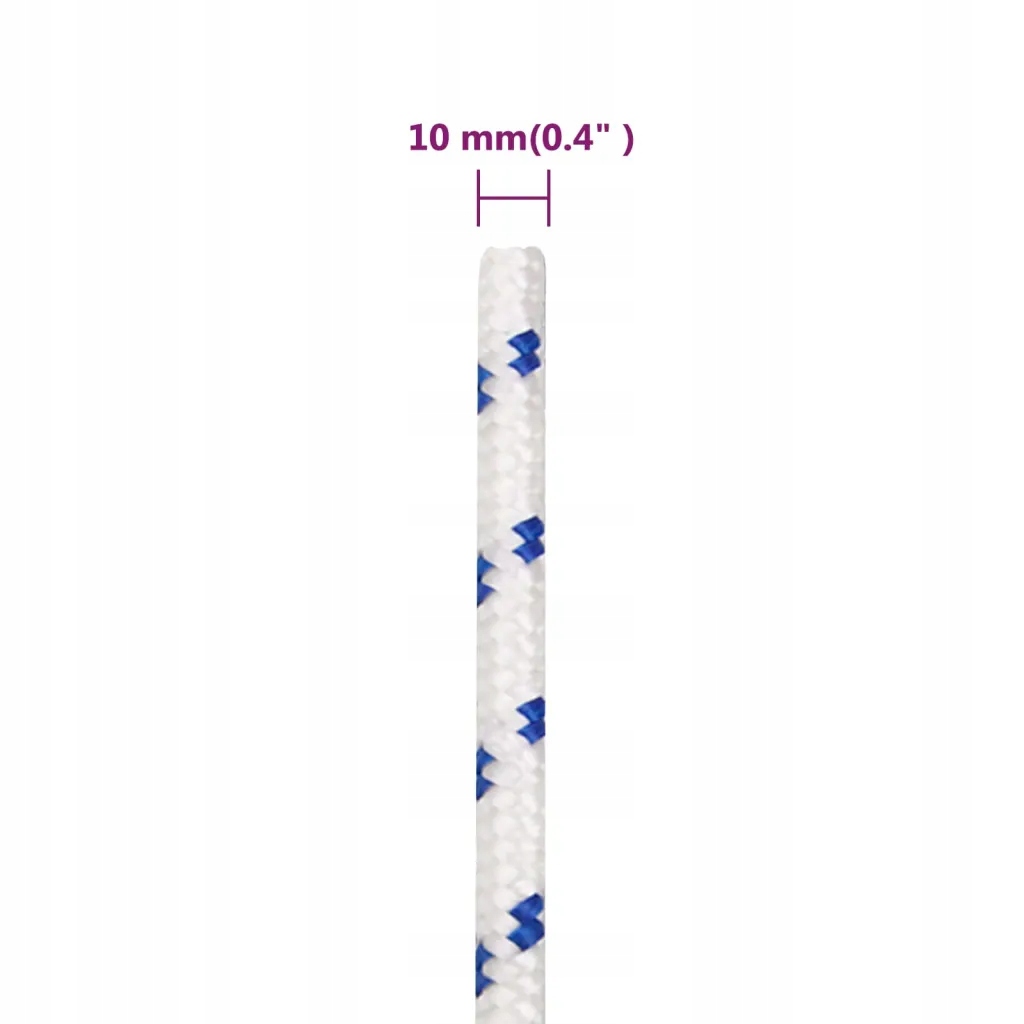 vidaXL Linka żeglarska, biała, 10 mm, 100 m, polipropylen Materiał polipropylenowa