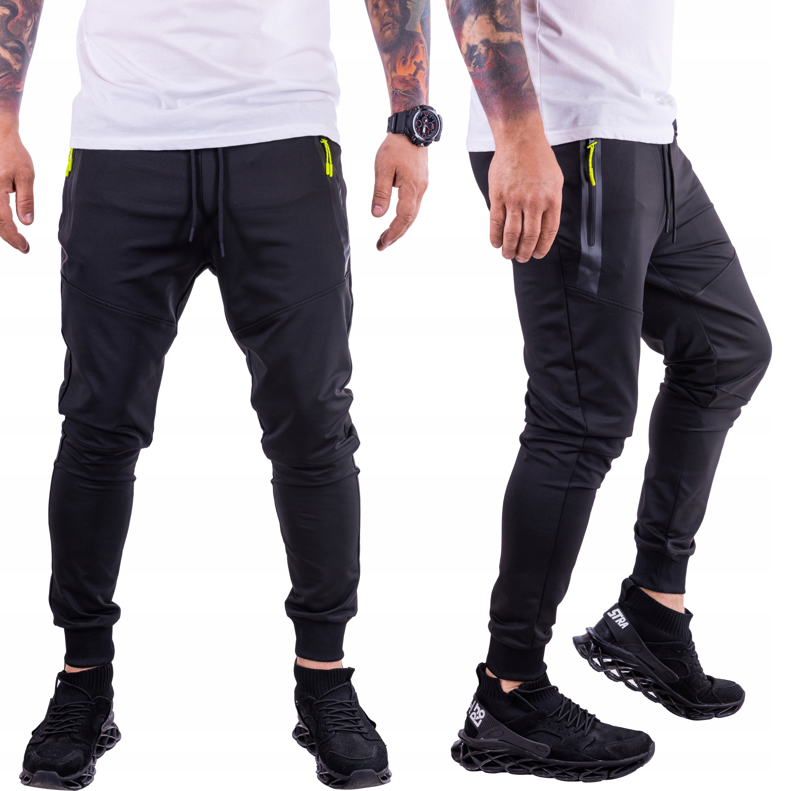 

Czarne spodnie dresowe joggery Correa r. XL