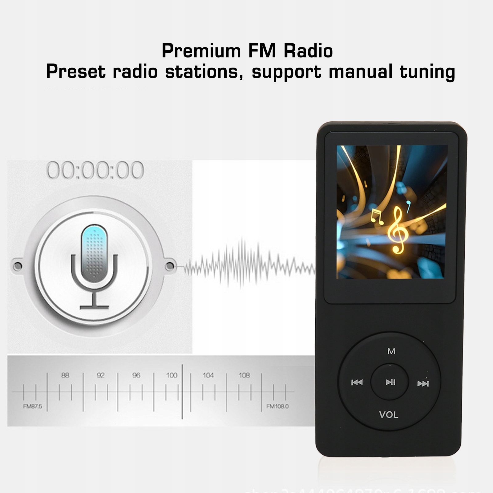 ODTWARZACZ MP3 MP4 LCD MINI WALKMAN DO FM/NAGRYWANIE/GRY/FILMY WIELOFUNKCYJ Zasilanie baterie