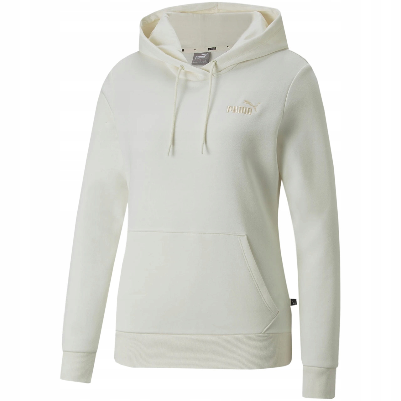 L Bluza damska Puma ESS+ Embroidery Hoodie FL krem