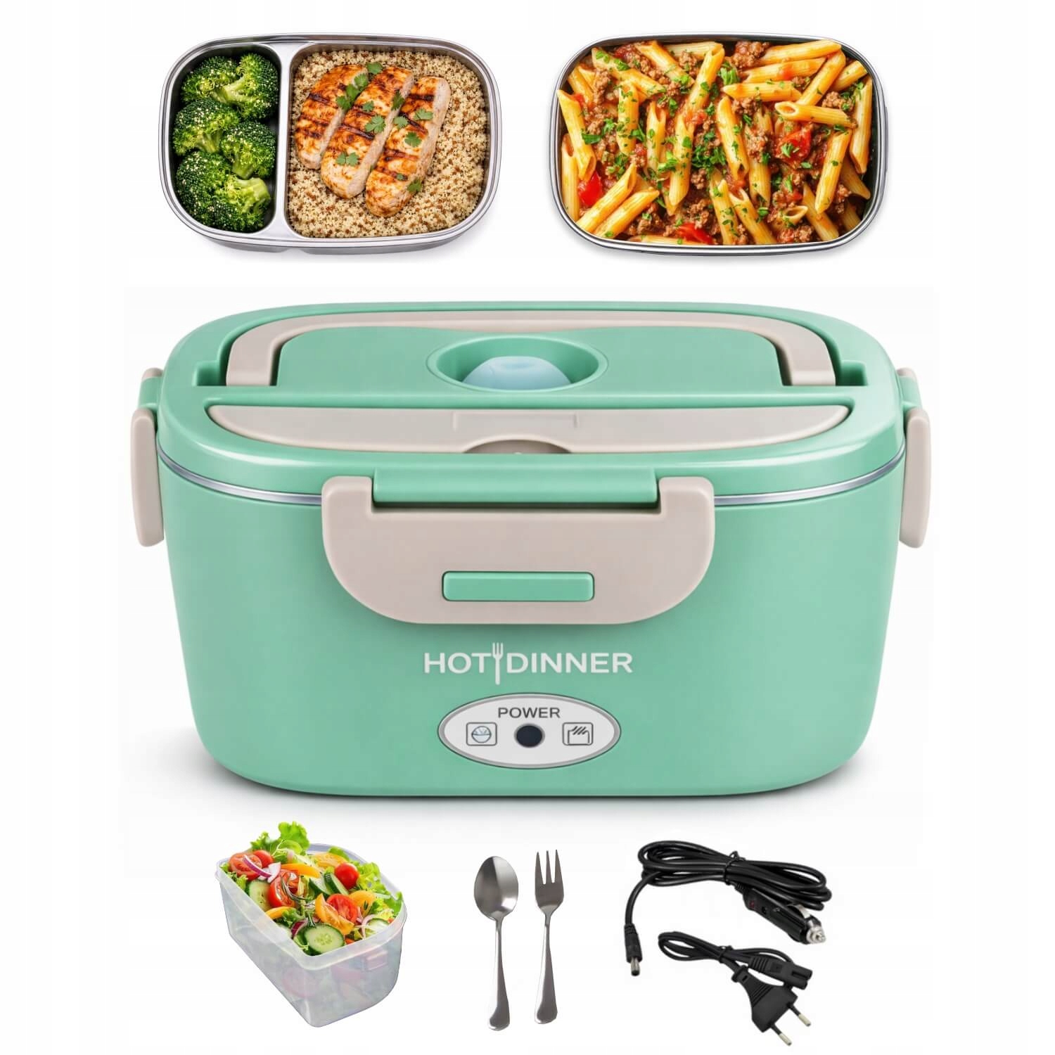 Elektrinė pietų dėžutė, Hot Dinner, 1,5 l, 60 W, 12/24/230 V, su terminiu krepšiu, su stalo įrankiais – gaminio vaizdas 2
