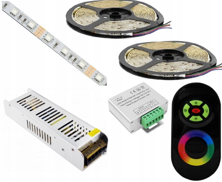 

Zestaw 11m Tasma Led Rgb 5050 Pilot Rf Dotyk Zasil
