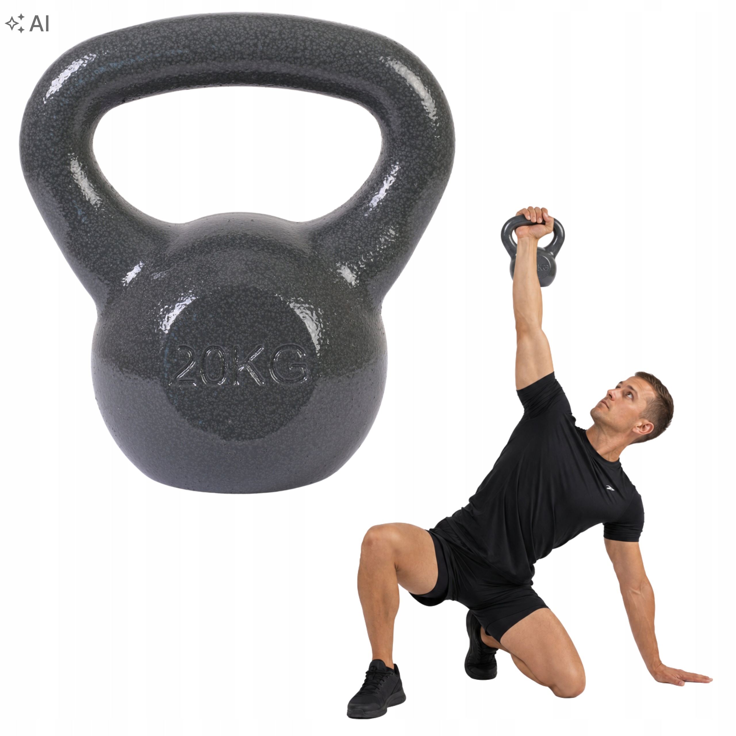 Kettlebell Závaží Pro Cvičení Kettle Činka Litinová Činka Fitness 20 Kg