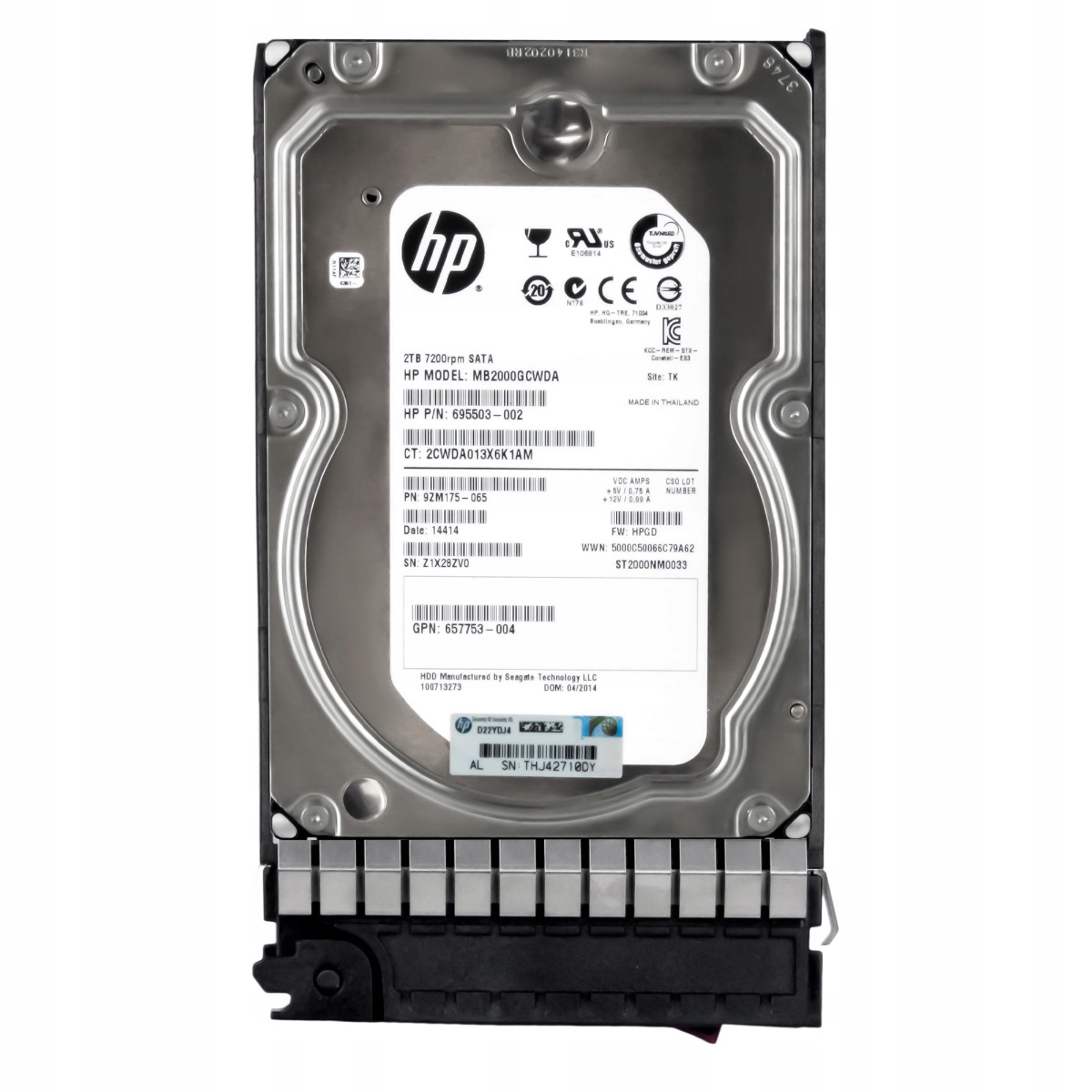 Hp 695503-002 2TB 7.2K 128MB Sata II 3.5" MB2000GCWDA