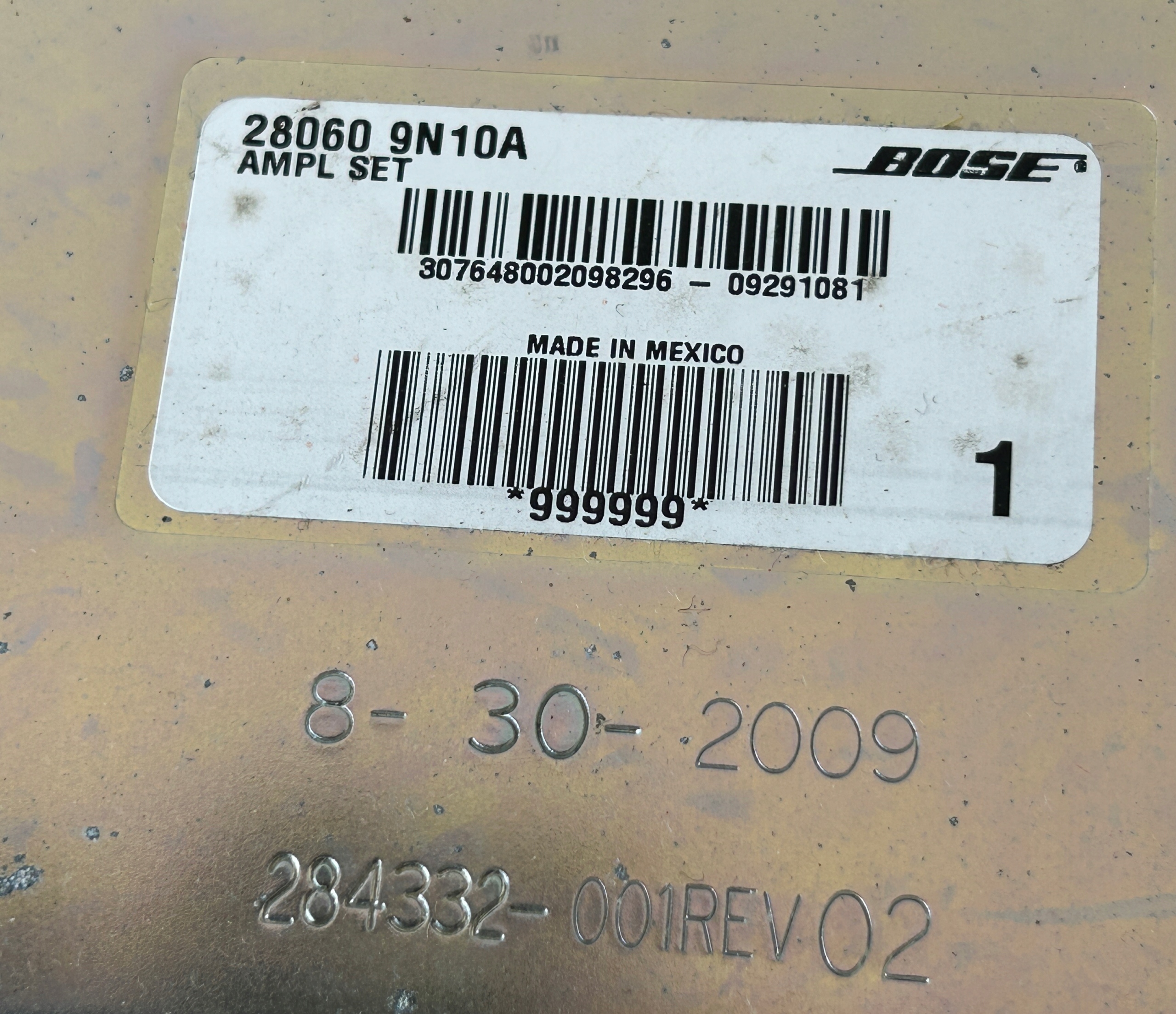 amplifier BOSE NISSAN MAXIMA A35 09- 28060-9N10A