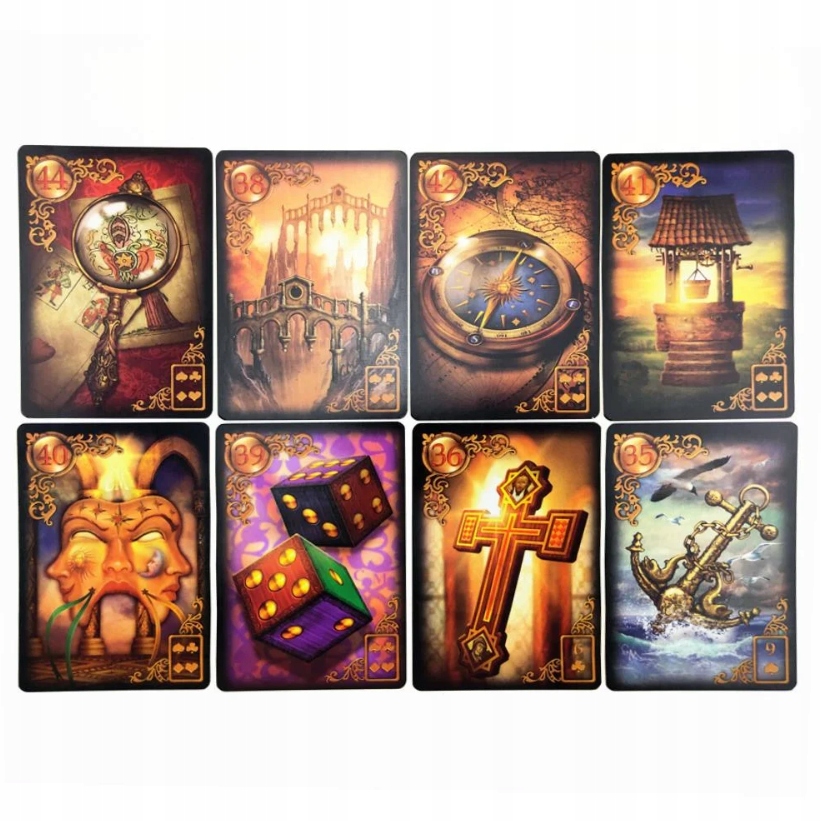KARTY DO GRY TAROTA GILDED REVERIE LENORMAND ORACLE ZESTAW 47 KART Nazwa GILDED REVERIE LENORMAND