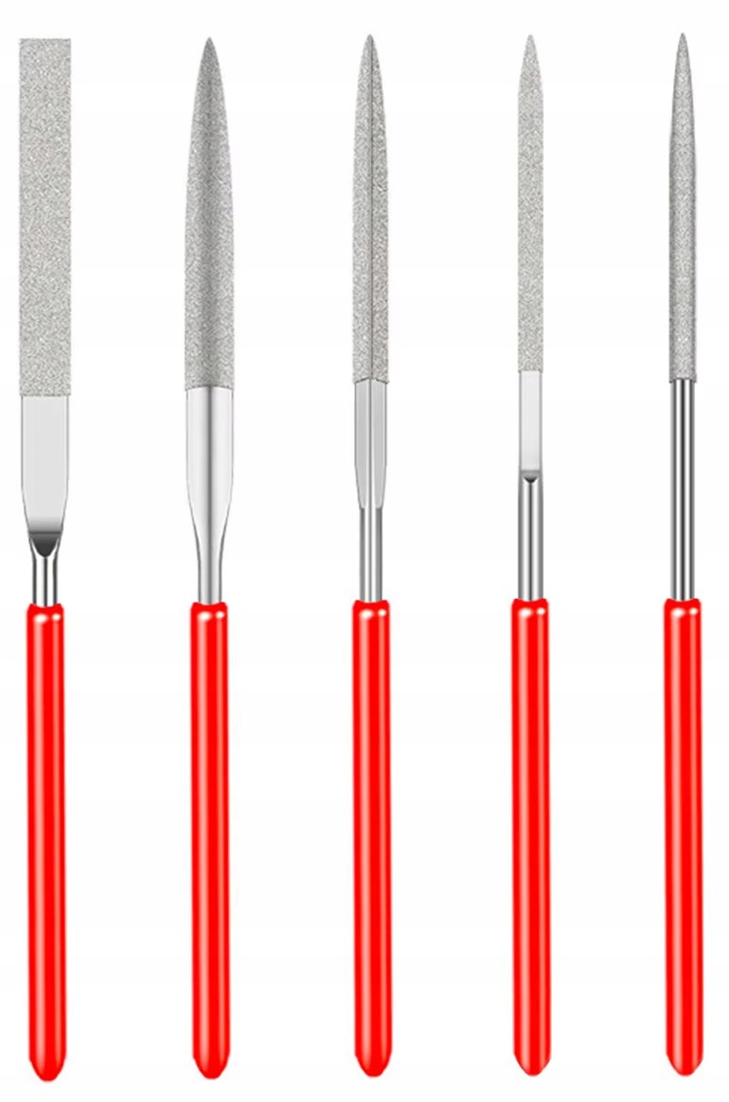 Pilniki Iglaki Diamentowe Zestaw 5 szt 3x140 mm do Metalu Szlifowania