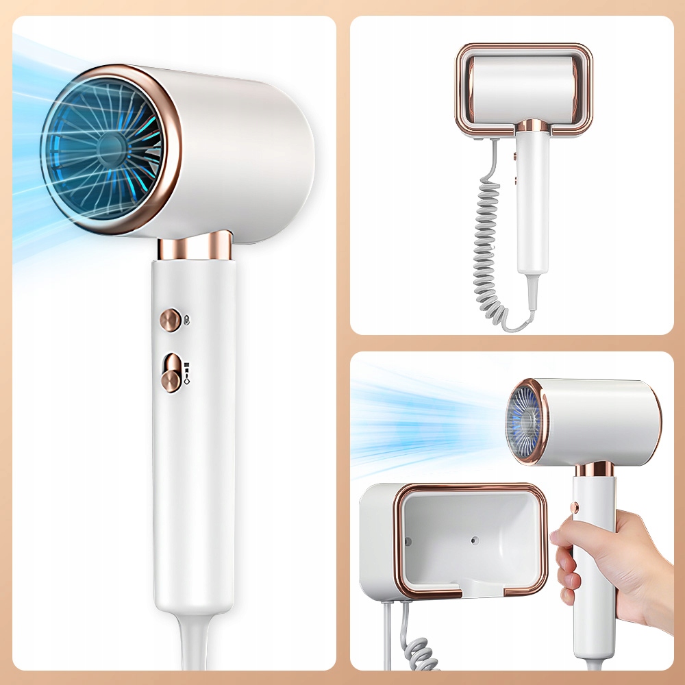 Fén s ionizací vlasů 2000 W Ultra Dryer Montáž na stěnu