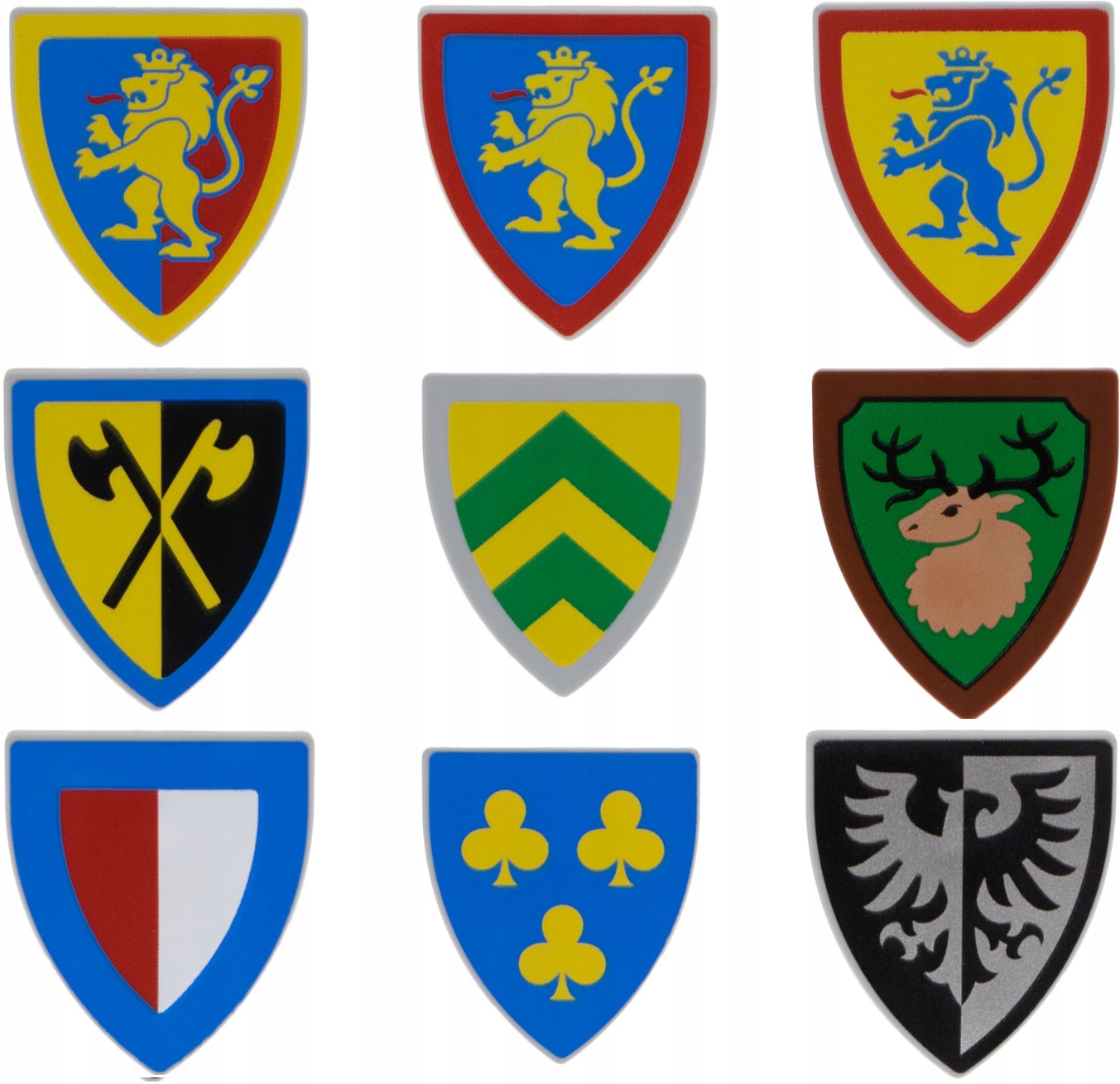 4You Lego Castle 3846pb055 3846pb063 Kotouče 9ks Potisk Black Falcon Lion