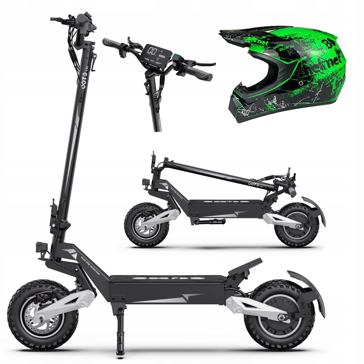 Ootd T10 skládací elektrická vozidla 900W 50KM/H 48V 13.5AH 45KM 11" Pl