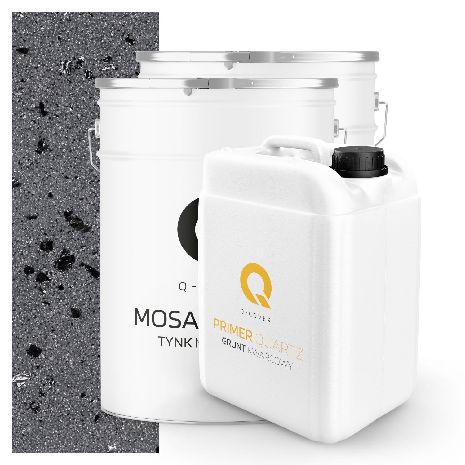 Mozaiková Omítka Tmavě Šedá S Černou Mikou M06 Ozdobná 2x 25 Kg Půda 13 m2