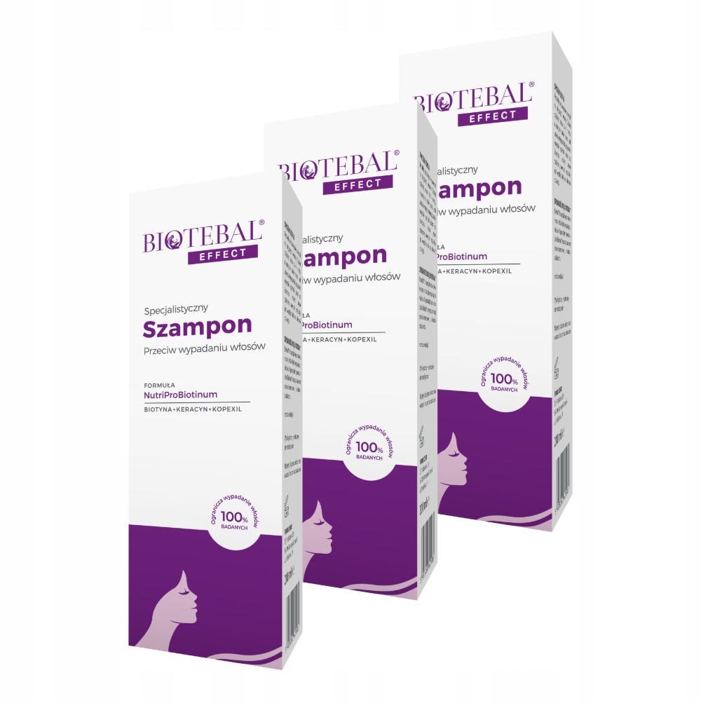 Biotebal Effect. Szampon przeciw wypadaniu włosów z biotyną. 200 ml.