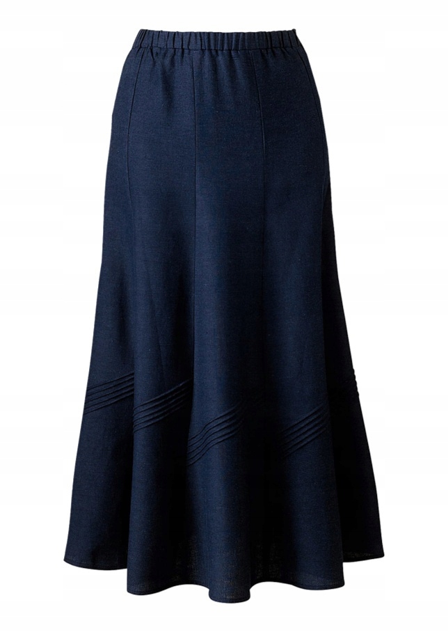 Trapézová Tmavě Modrá Sukně S Detaily MIDI Anthology AN37 46
