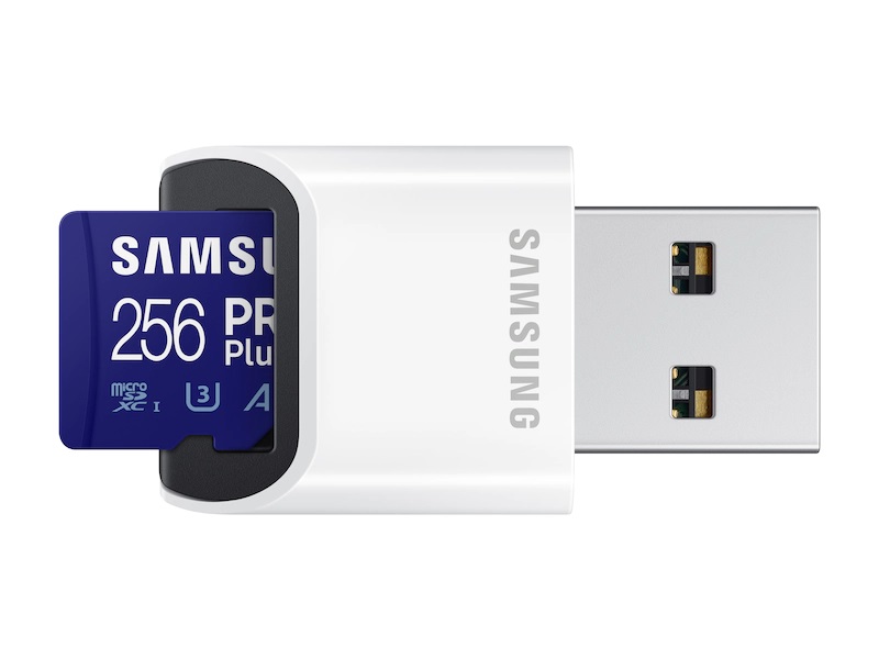 KARTA Samsung Pro PLUS 2023 microSDXC 256GB UHS-I U3 + czytnik kart pamięci Pojemność karty 256 GB