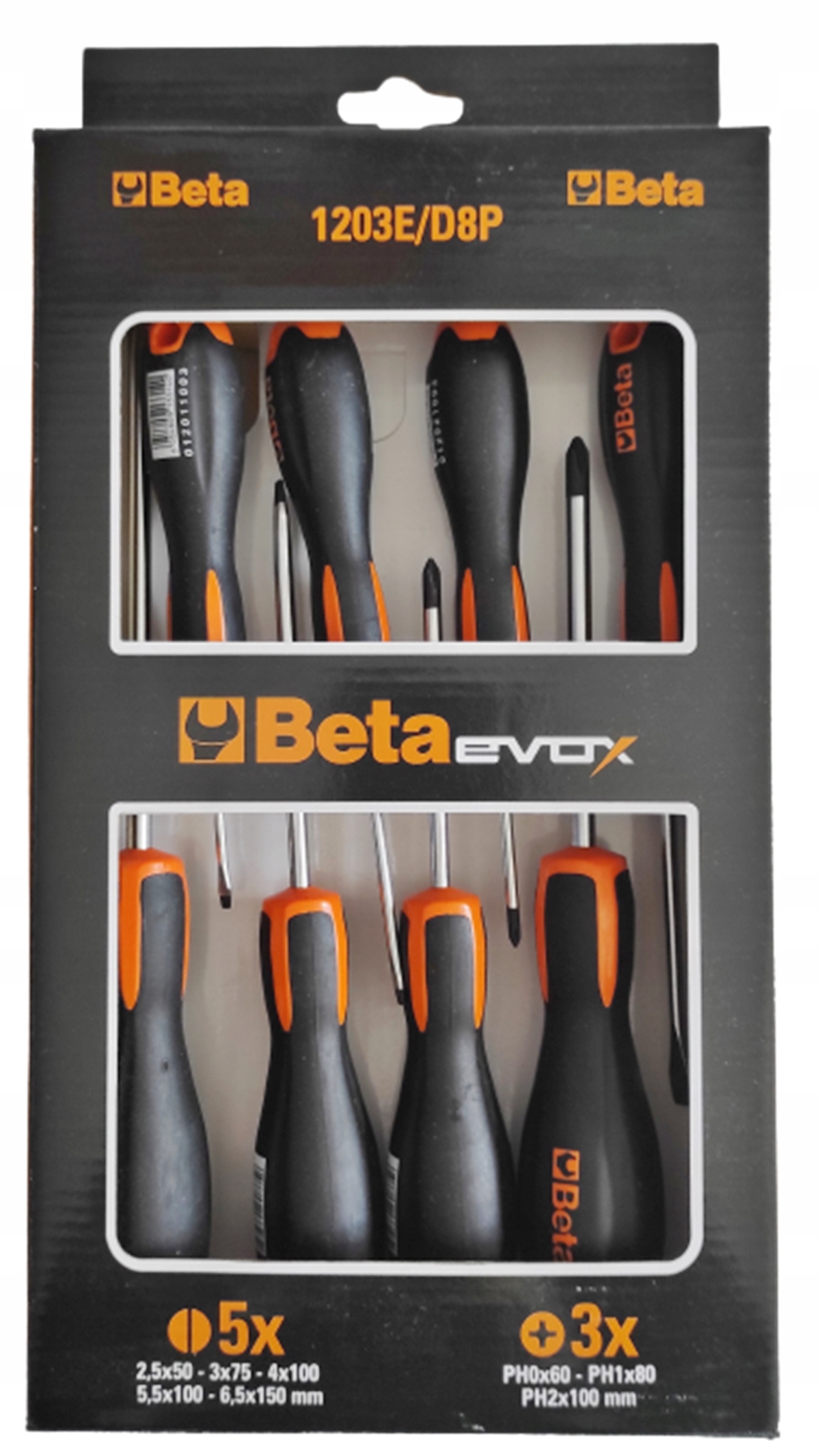 Zestaw 8 wkrętaków Evox 1203E/D8P BETA