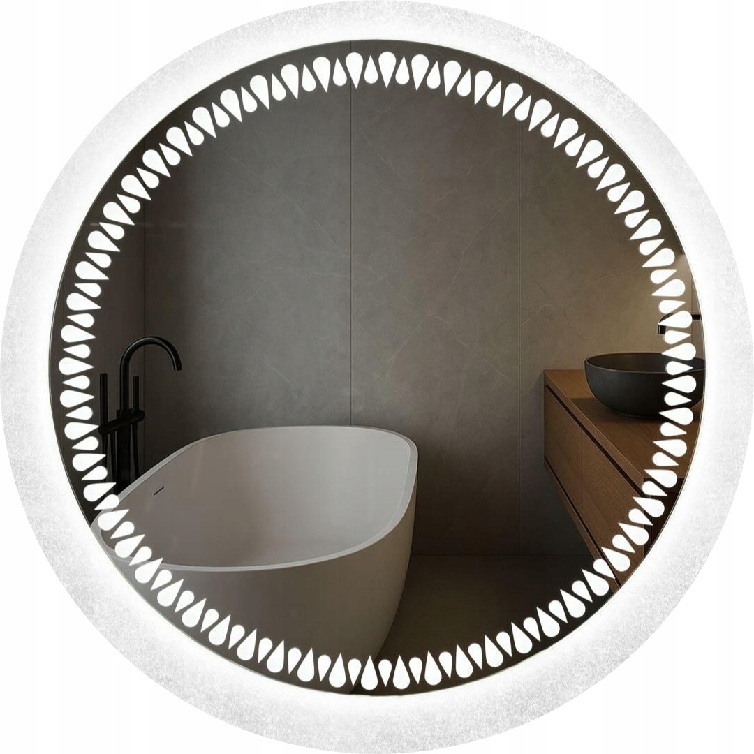 Kúpeľňové Zrkadlo Led 80 CM Okrúhle S Led Podsvietením