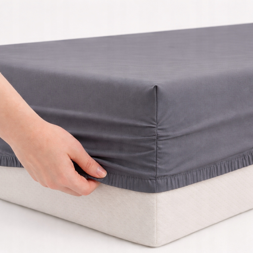 Prostěradlo s gumičkou 160x200 30 cm 100% Bavlna Perkál Antracit MrTowel