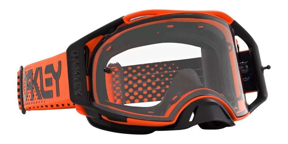 okuliare Oakley Airbrake MX Moto Orange B1B s priehľadným šiltom ()