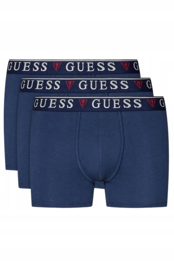 Pánské Bavlněné Boxerky Slipy Set Guess U97G01 KCD31 Tmavě Modré M