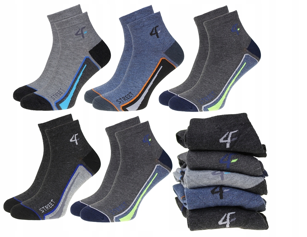 

5x Bawełniane skarpety wyższe stopki Premium 39-43