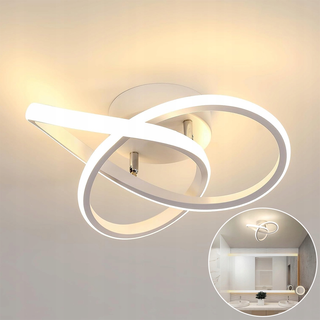 stropní svítidlo Led Lustr Jetel Moderní Bílá 22W 2500LM Kulatá