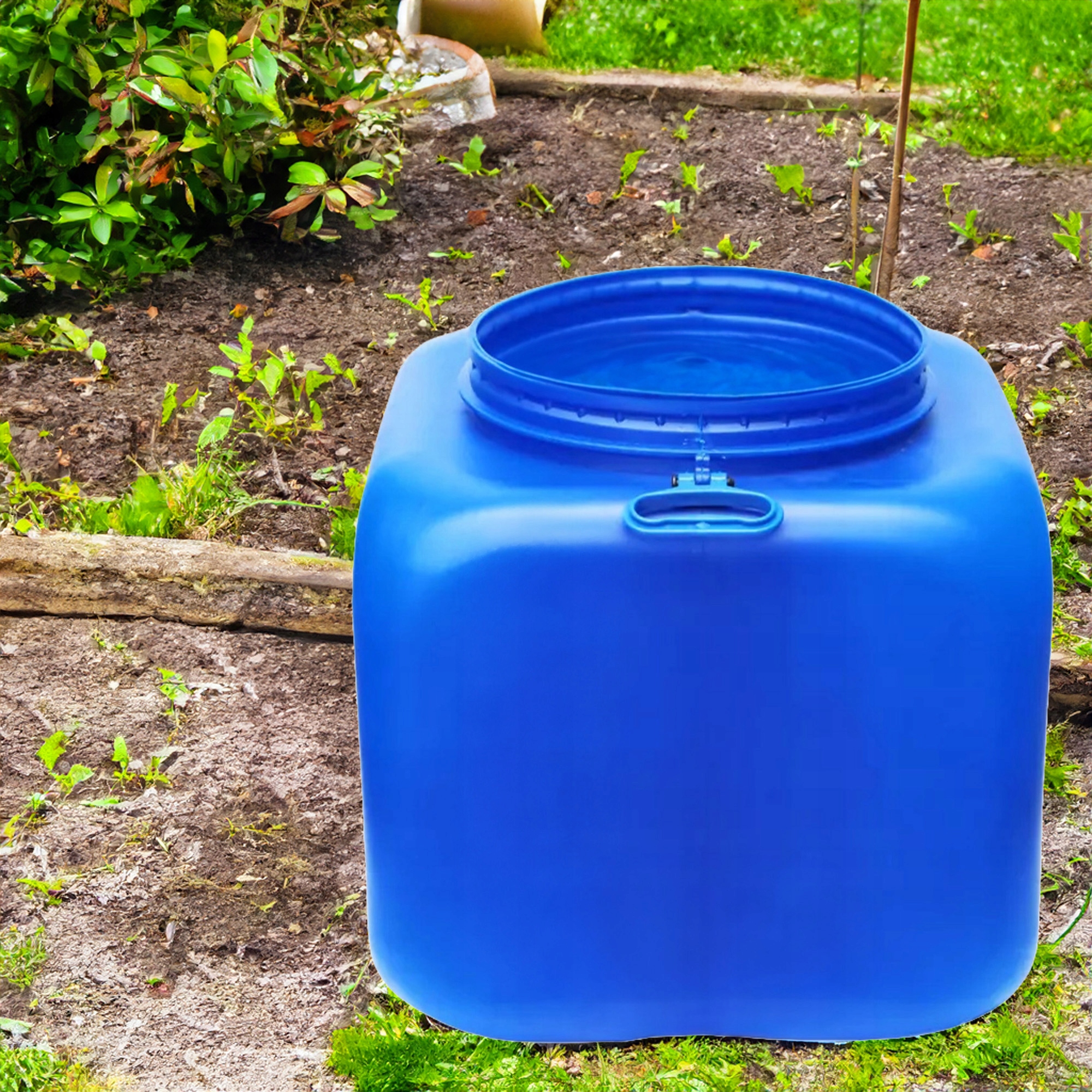 BECZKA PLASTIKOWA 100 L OBEJMA ATEST POJEMNIK ZBIORNIK NA WODĘ