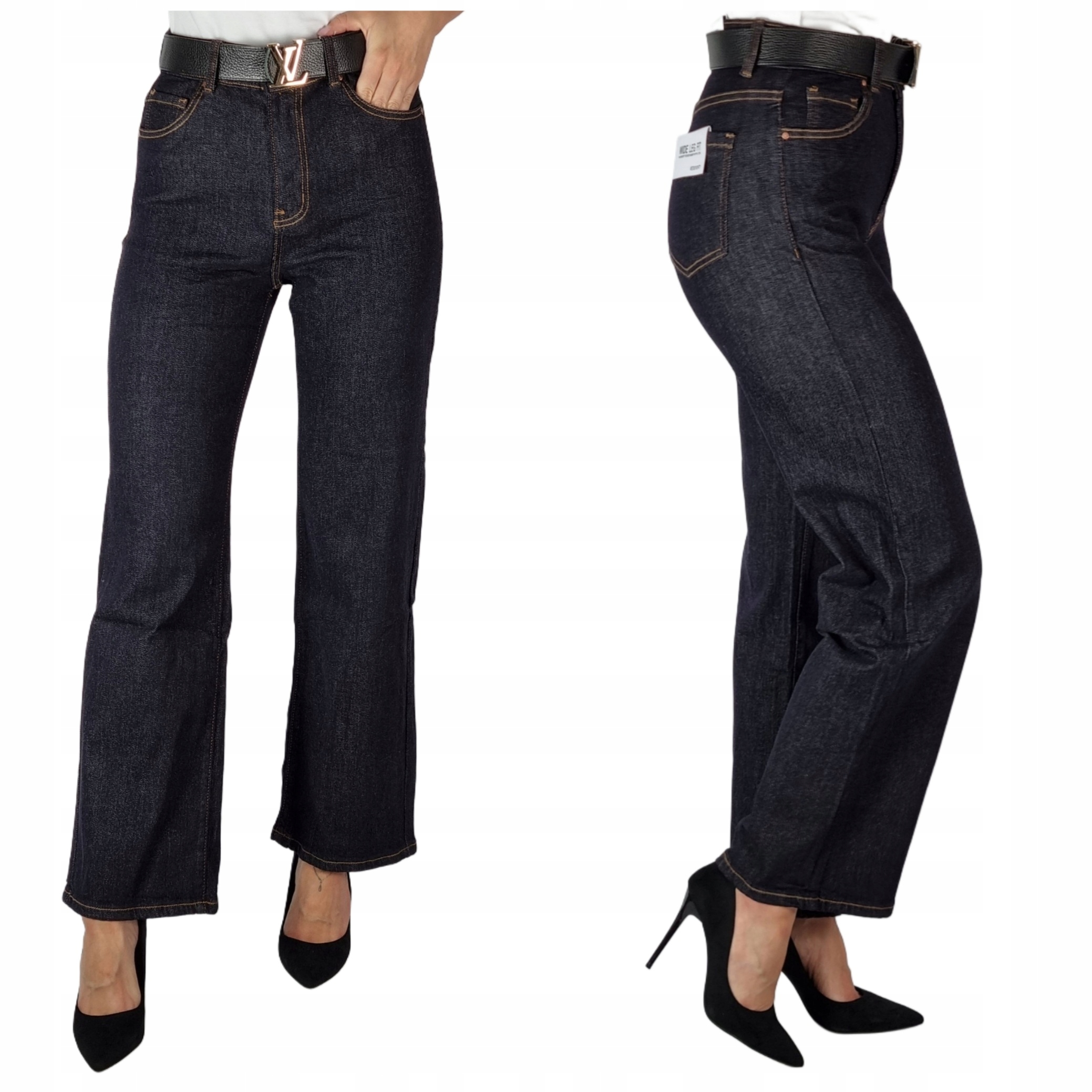 Spodnie Jeansowe Szerokie Plus Size Rozmiar 48/4XL