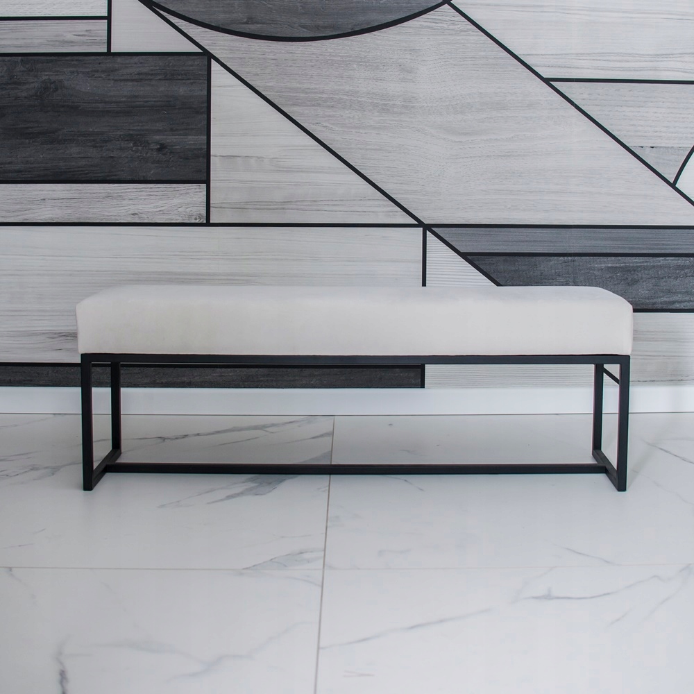 Ławka pufa tapicerowana loft metalowy stelaż 80cm Kod producenta ławka1