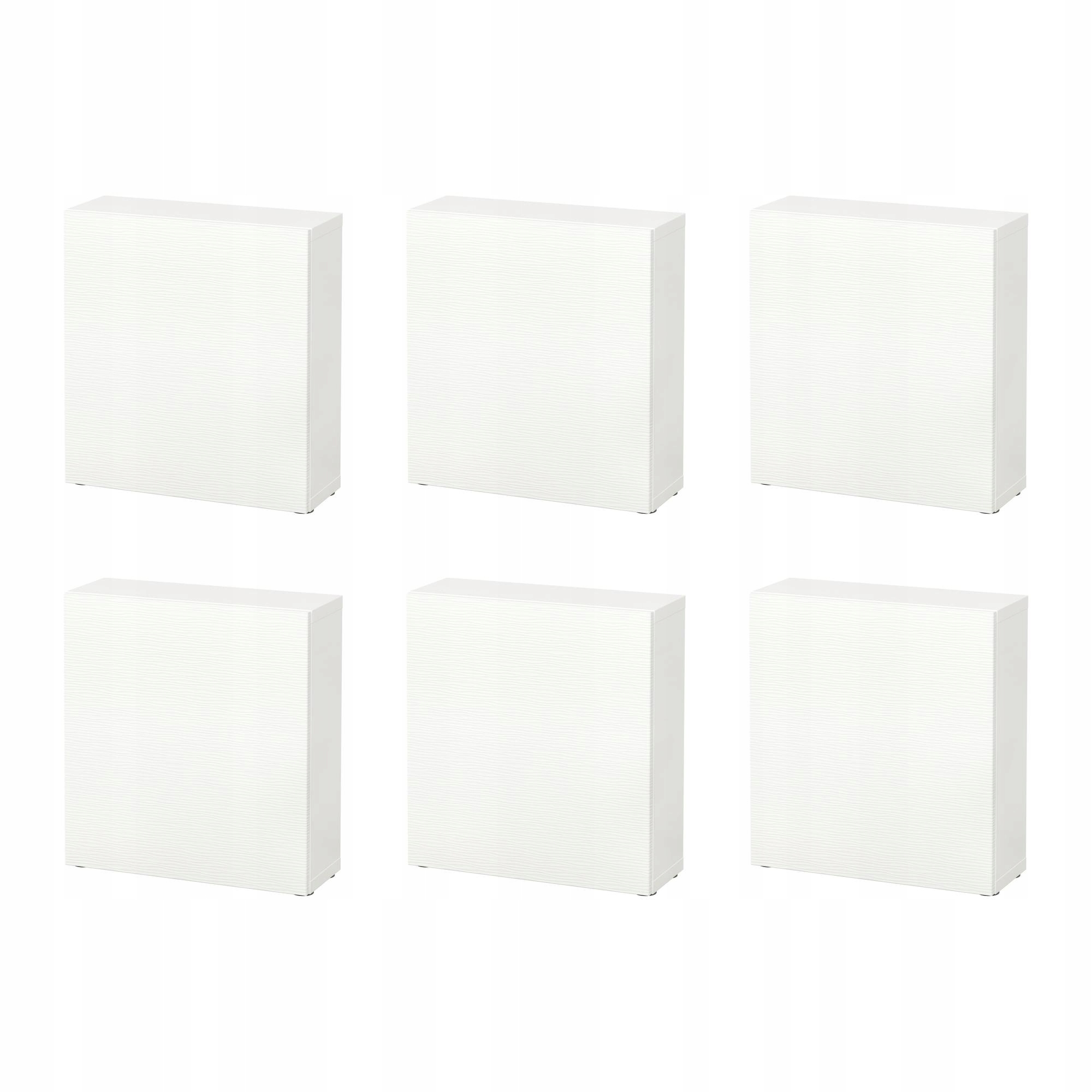 6 szt. Besta Szafka z drzwiczkami biały 60x22x64 cm Laxviken