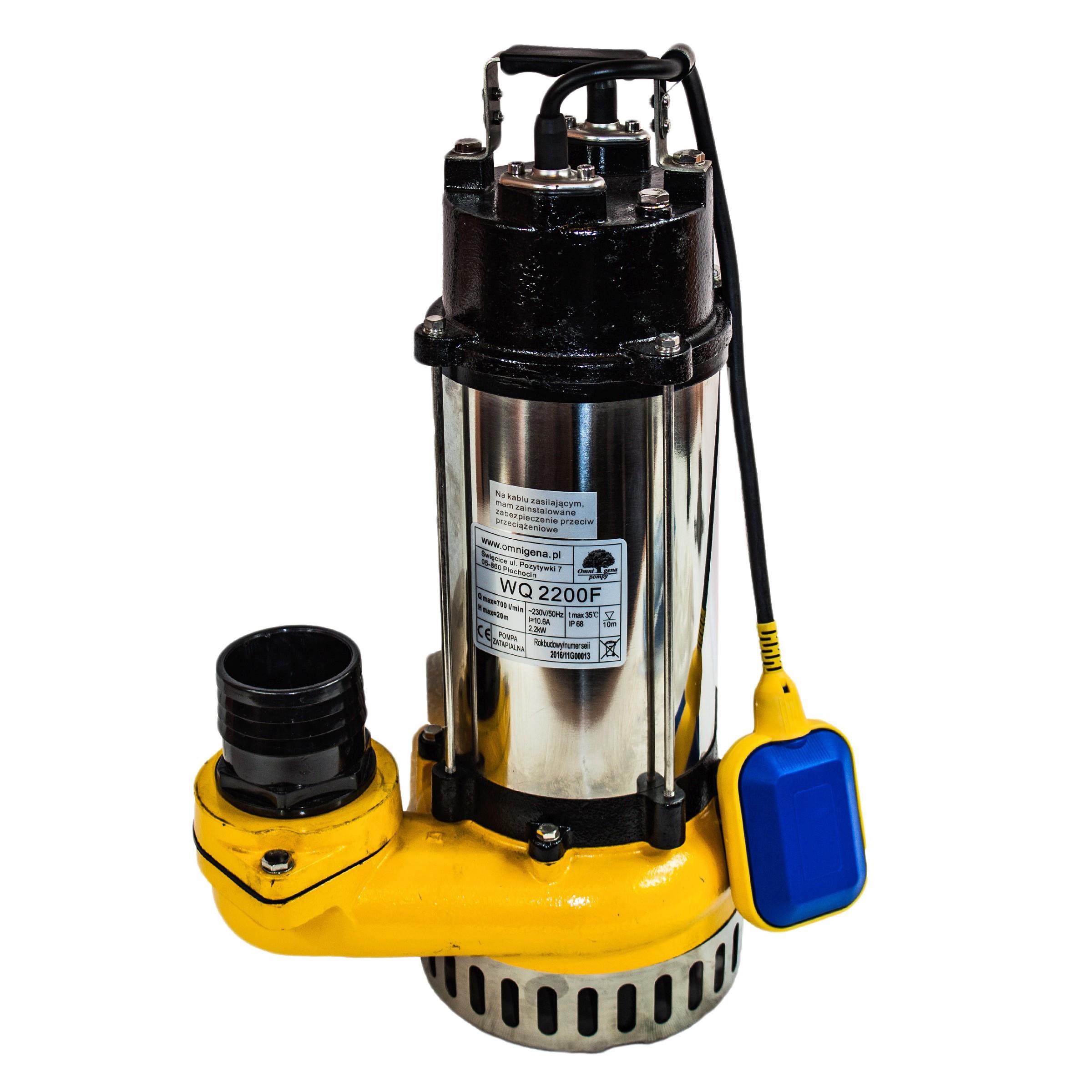 POMPA ZATAPIALNA DO SZAMBA I ŚCIEKÓW 230V OMNIGENA WQ 2200F 2,2kW HIT 2024 Producent Omnigena