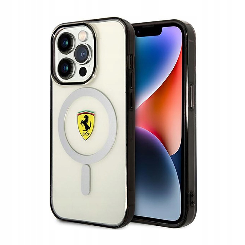 Ferrari Outline Magsafe – Pouzdro pro iPhone 14 Pro (Průhledný)