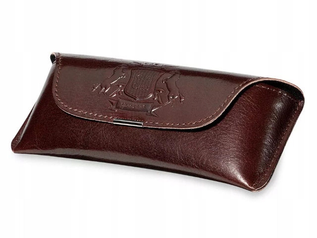 ETUI NA OKULARY Albinex Exclusive Skóra Naturalna 90.010 \ Brązowy
