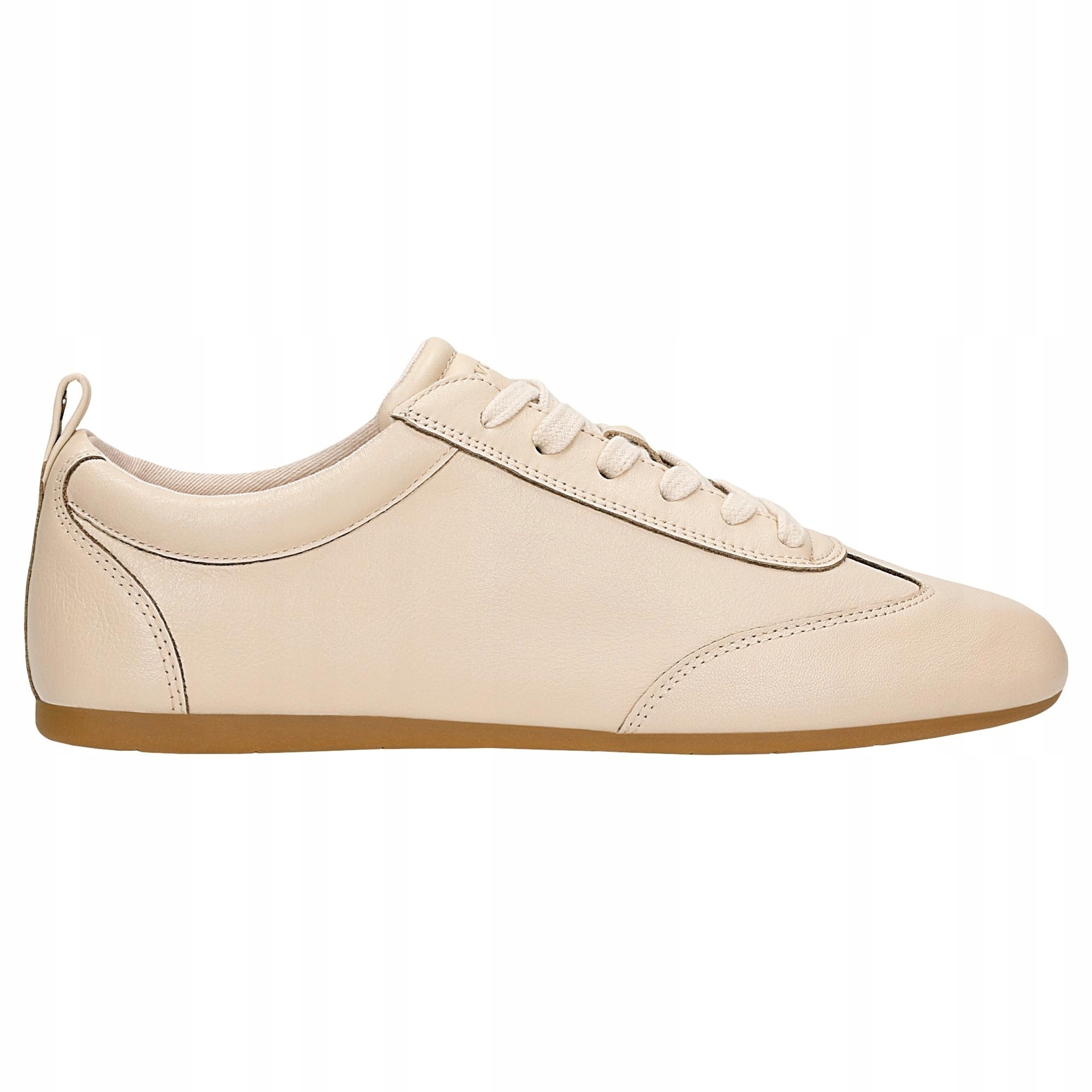 Kožené béžové dámské tenisky s tenkou podrážkou, velikost vel.