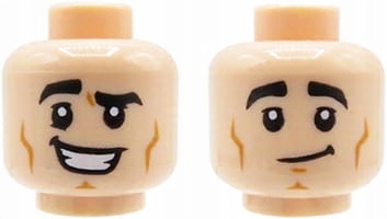 

Lego głowa figurki (3626cpb2499) dwustronna, męska