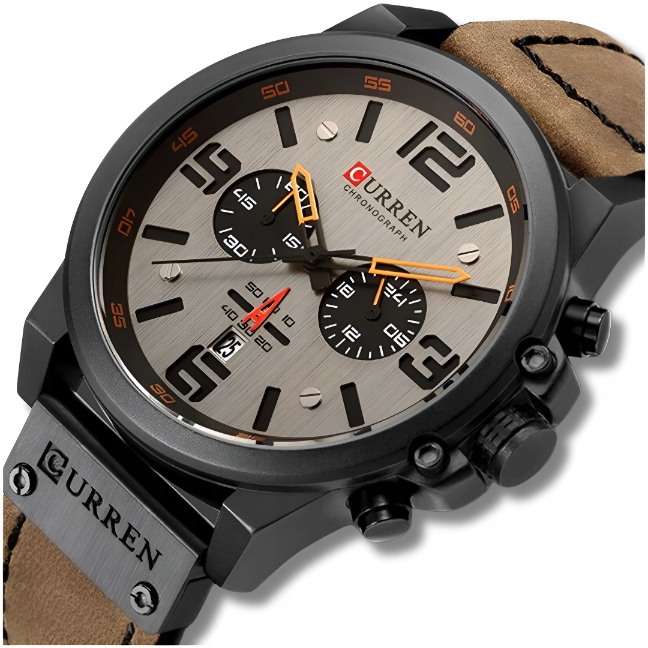 ZEGAREK MĘSKI CURREN KLASYCZNY ELEGANCKI CHRONOGRAF DATOWNIK 6 KOLORÓW